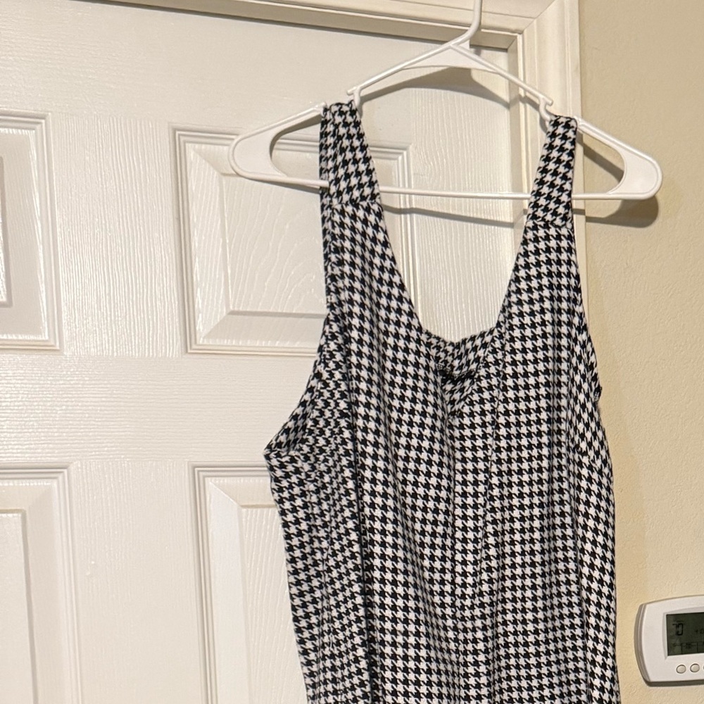 SHEIN Black and White Houndstooth Mini Dress